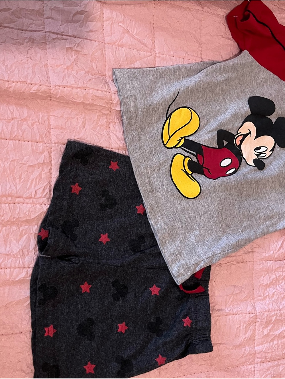 Disney Kids Mickey Mouse Grey Top with Yellow, Red and Black Accents  Set